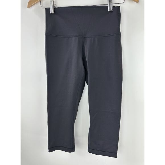 Lululemon Wunder Under Hi-Rise 1/2 Tight Full-On Luxtreme 17" Black Crop Size 6 - Picture 2 of 13